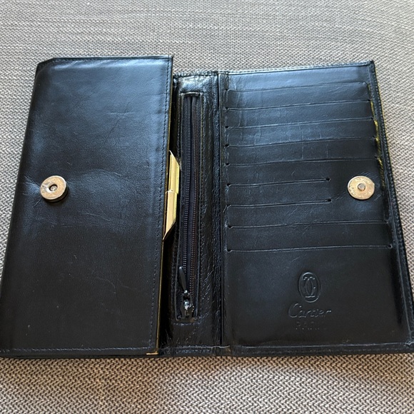 Cartier Vintage Black Leather wallet - Picture 4 of 9